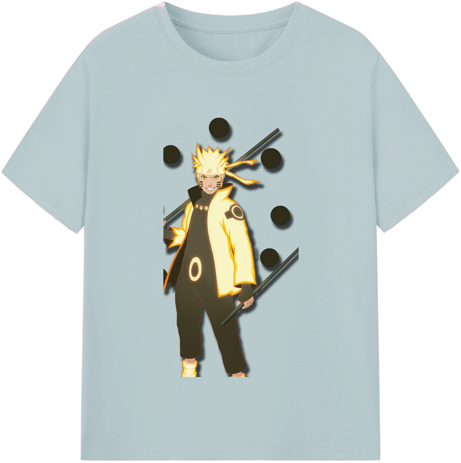（画像用） NARUTO -ナルト- うずまき ナルト Uzumaki Naruto 綿100％半袖Tシャツ（フロントプリント）
